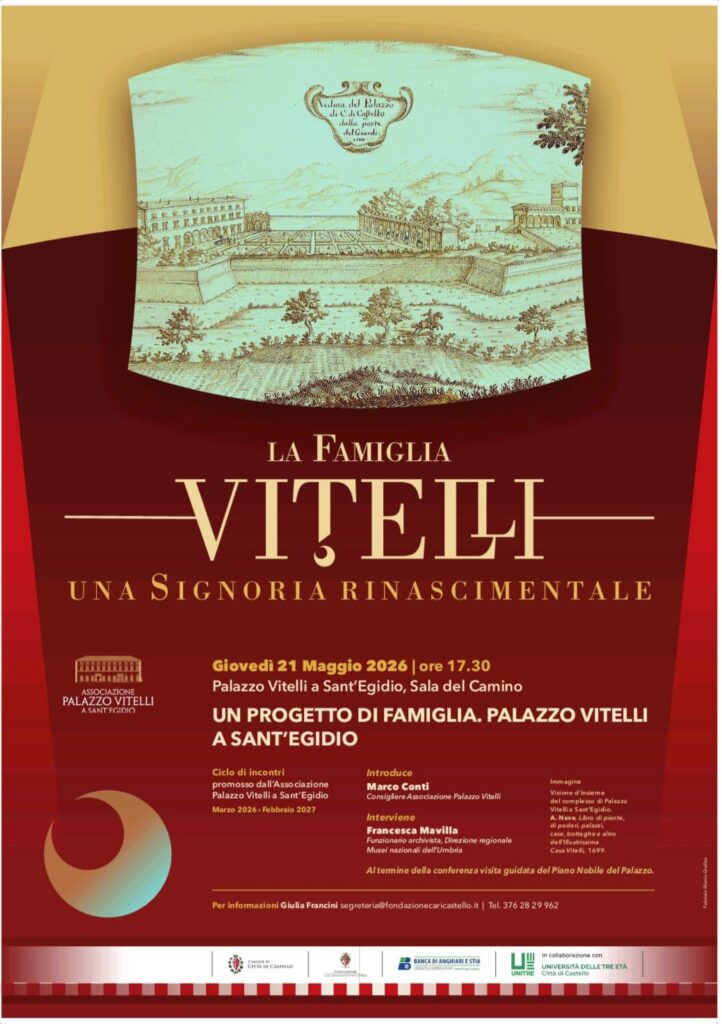 Palazzo Vitelli a Sant’Egidio, nuovo incontro dedicato alla storia della famiglia Vitelli